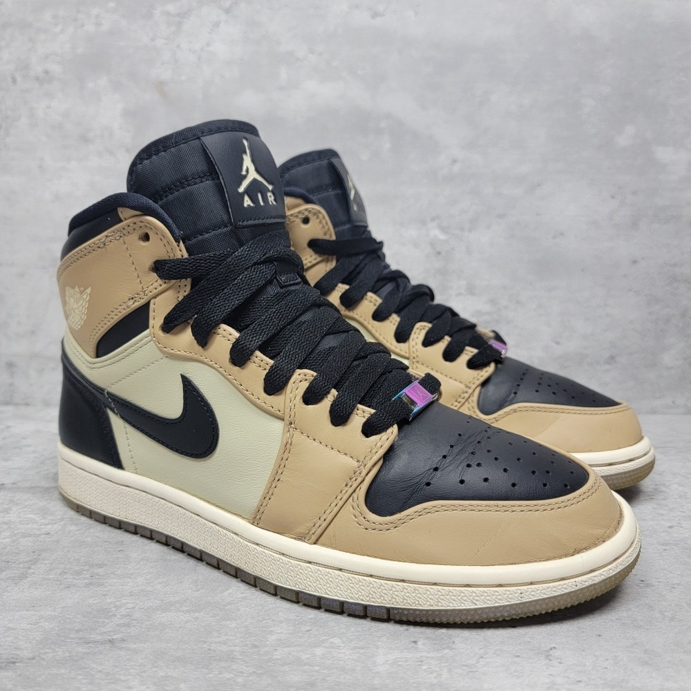 Nike Womens Air Jordan 1 High Size 7 Mushroom 2019 Basketball Shoes Tan Black